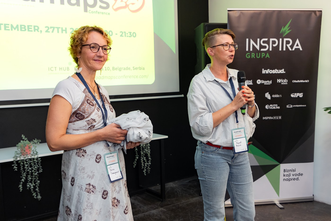 Two hosts opening the Roadmaps 2025 programme